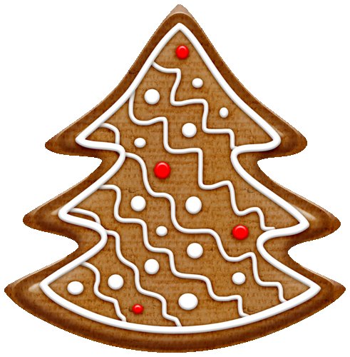 Пряник елка на белом фоне