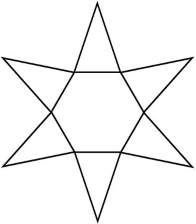 Развертка 6 угольной пирамиды