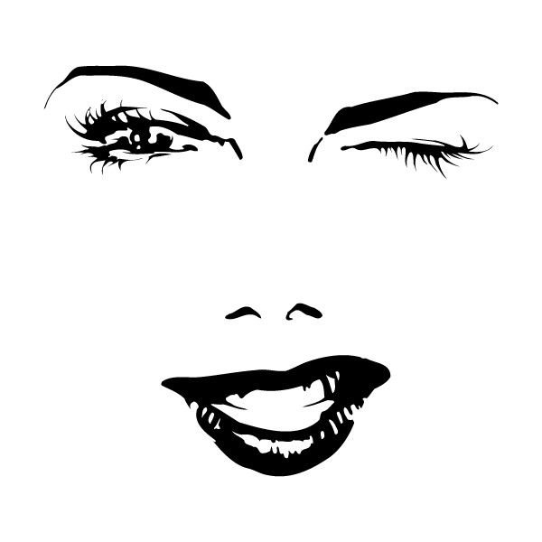 Силуэт женского лица