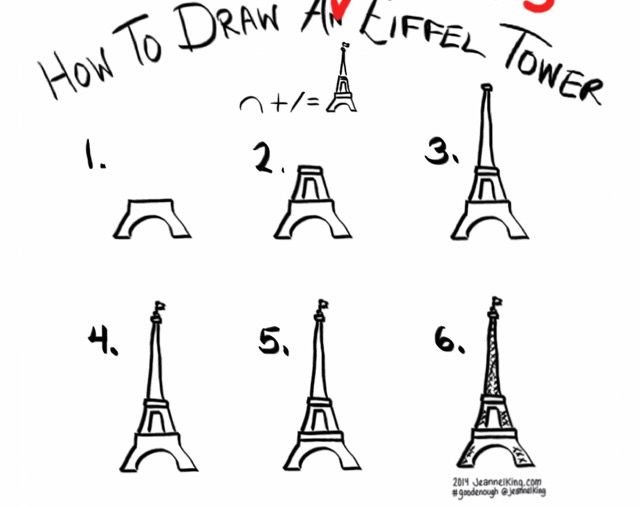 Эйфелева башня рисунок карандашом
