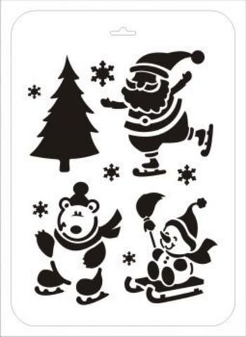Пластиковые трафареты новый год