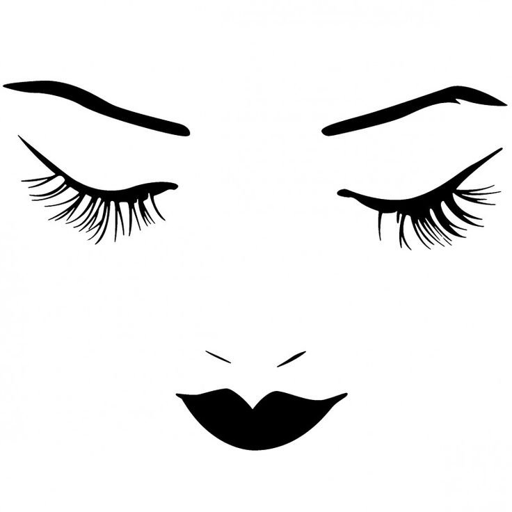 Закрытые глаза рисунок