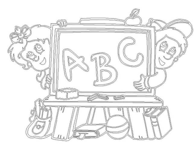 Картинки раскраски на тему школа