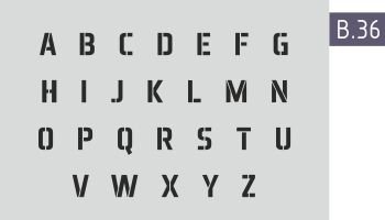 Трафаретные буквы английские