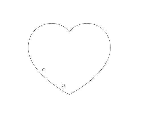 Трафарет сердце для пряников