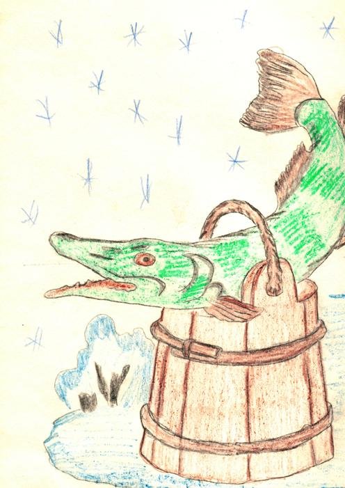 Сказка по щучьему велению щука