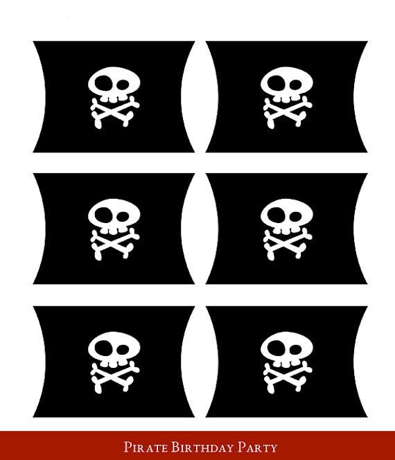 Наклейки для пиратской вечеринки