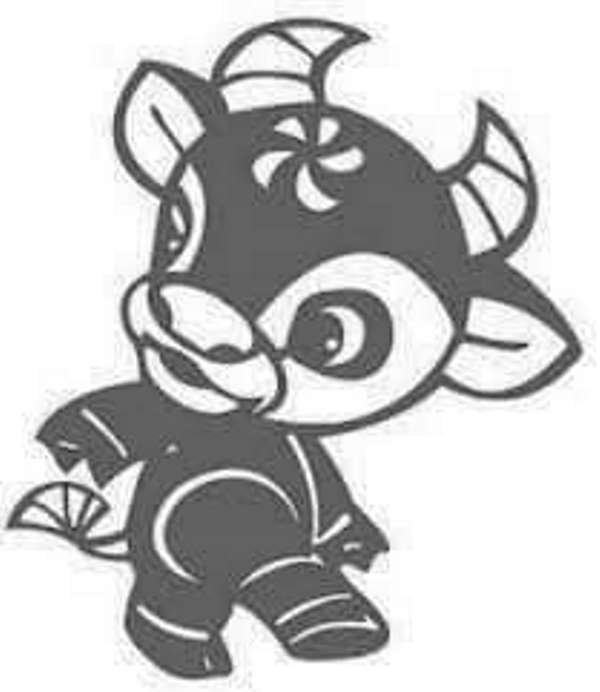 Трафарет быка на новый год