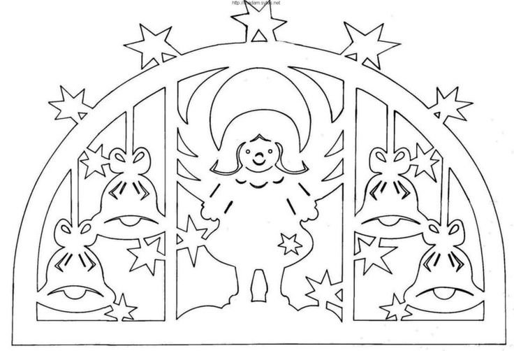 Новогодние вырезки на окна