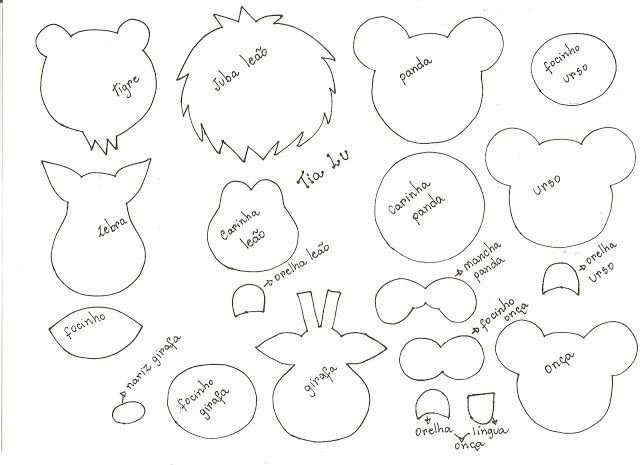 Игрушки из фетра шаблоны