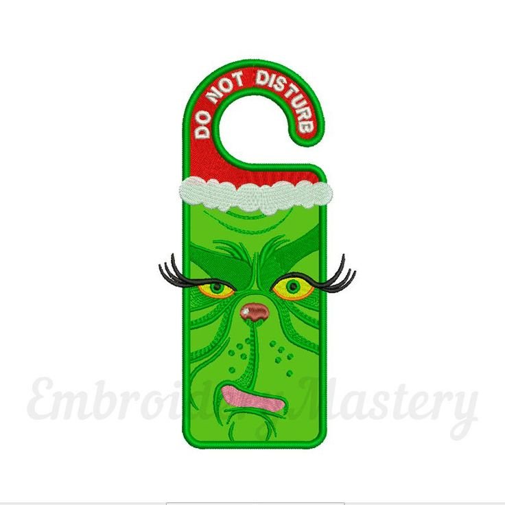 Гринч наклейка на дверь