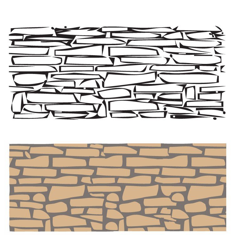 Трафарет под декоративный камень