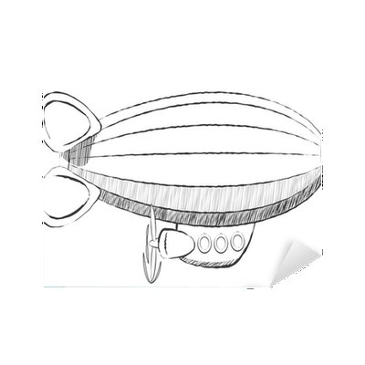 Дирижабль трафарет