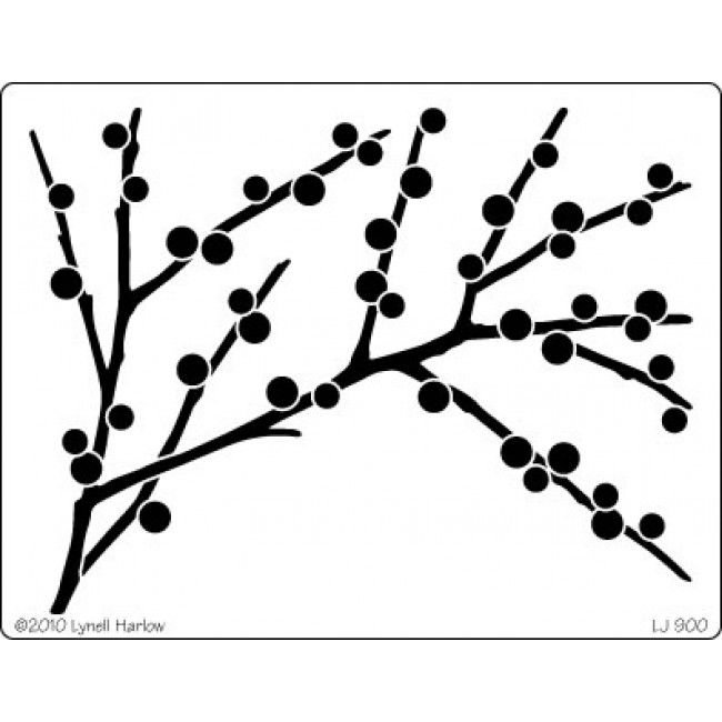 Ветка вербы трафарет