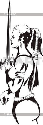 Трафарет амазонки