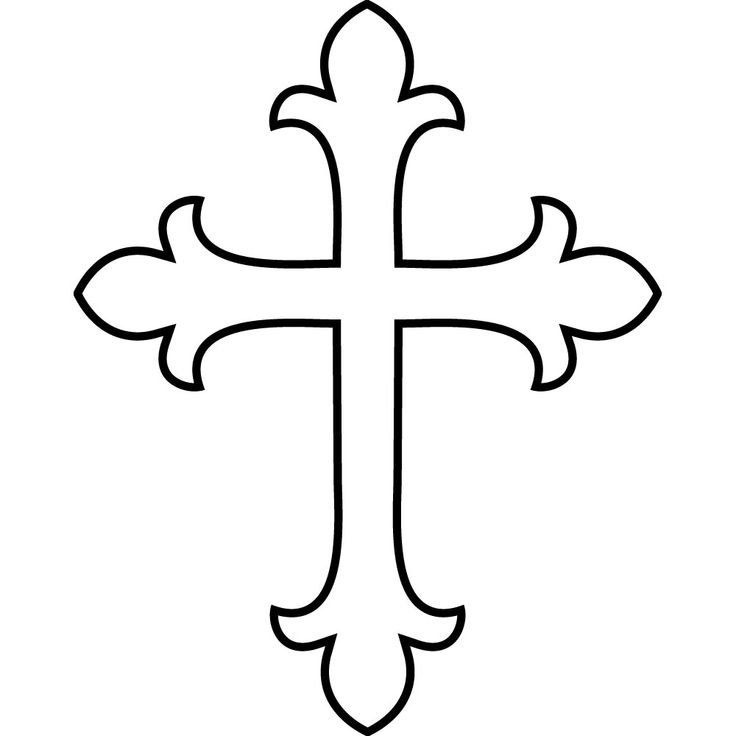 Крест трафарет