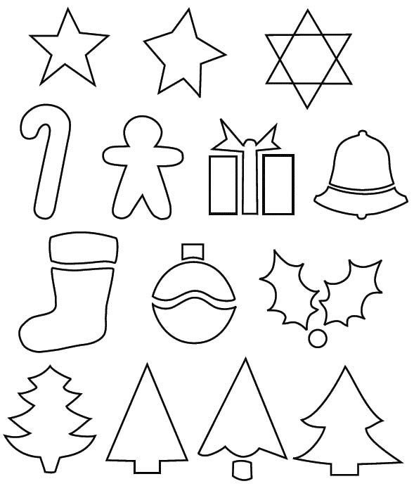 Новогодние фигуры для вырезания