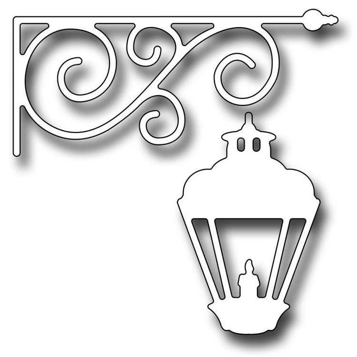 Фонарь трафарет на окно