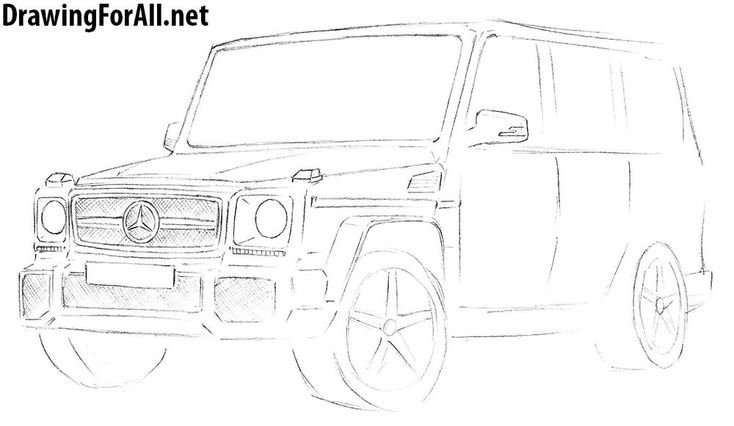 Раскраска Мерседес Гелендваген g63