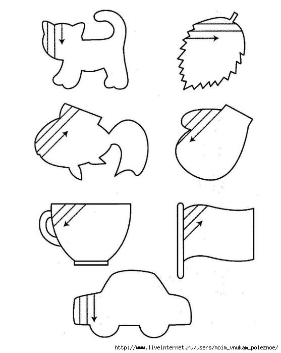 Штриховка предметов для дошкольников