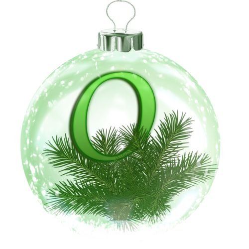 Елочные шары с буквами