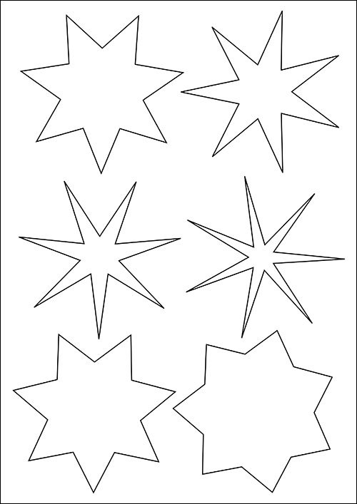 Шаблоны на окна звезды