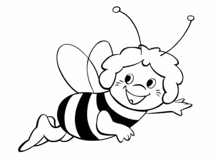 Пчела раскраска для детей