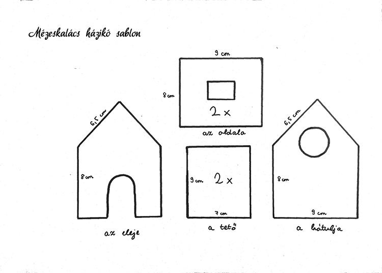 Пряничный домик трафарет для выпечки