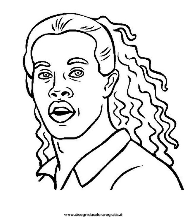 Раскраска футболисты Роналдиньо