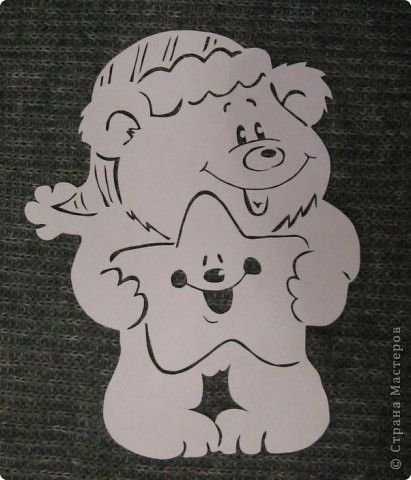 Медвежата украшения на окна