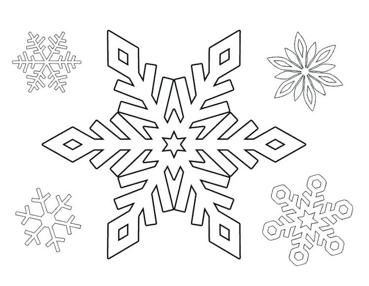 Снежинка трафарет для вырезания