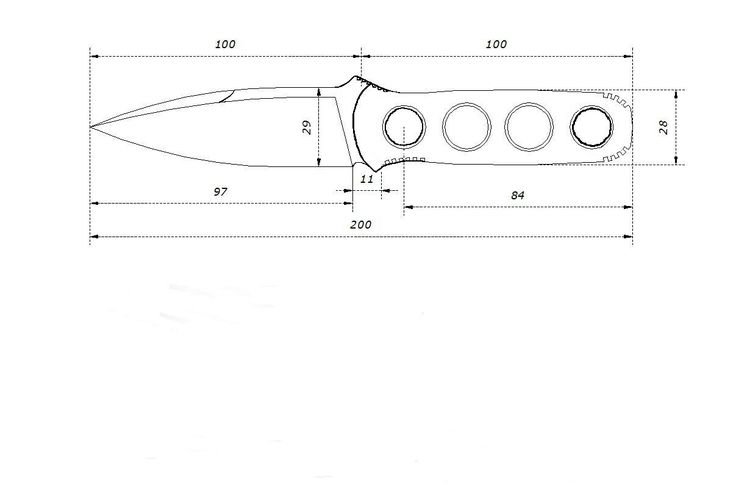 Ножи скелетон стандофф 2 чертежи