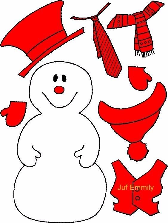 Аппликации "Снеговик"