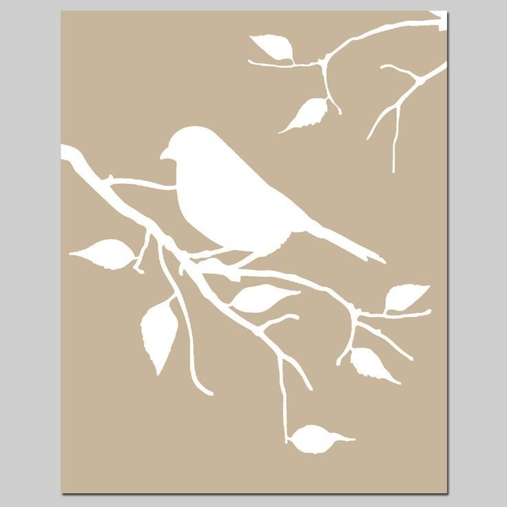Трафареты для декора стен птицы