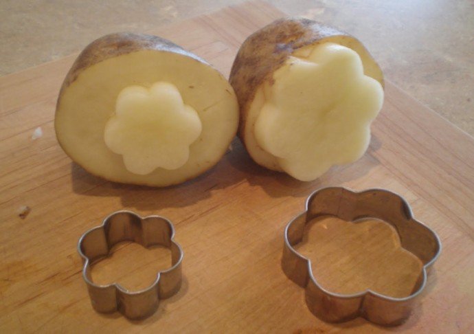 Штампы из картошки для рисования