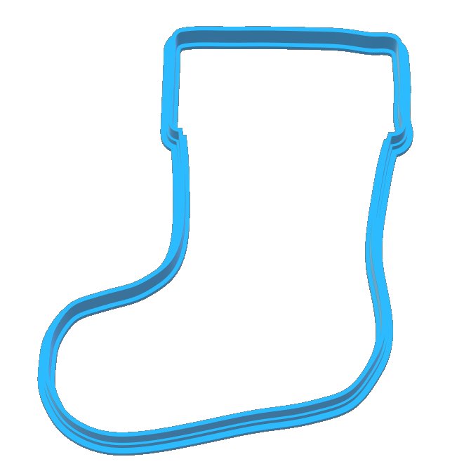 Трафарет для пряника носок