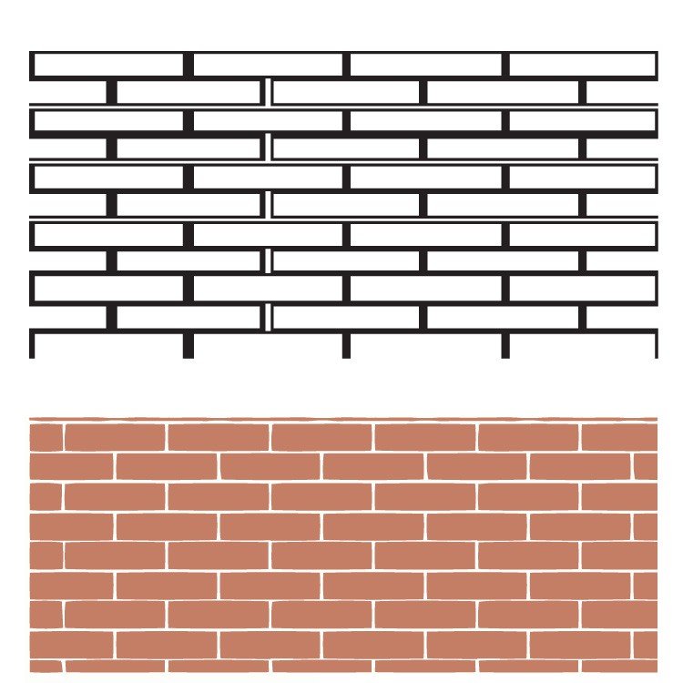 Сетка для имитации кирпичной кладки