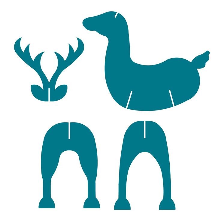 Шаблон алененя из картона