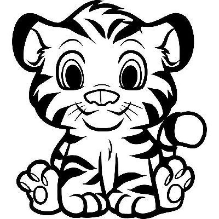 Тигр. Раскраска