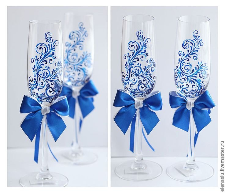 Роспись бокалов на свадьбу