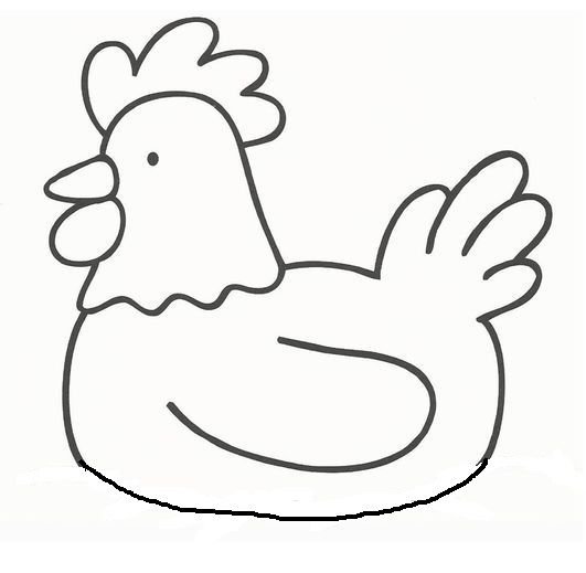 Шаблон курицы для аппликации