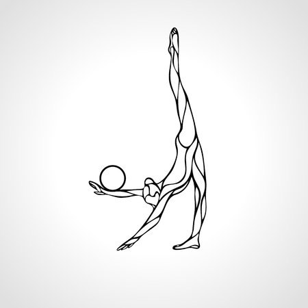 Художественная гимнастика силуэт с мячом