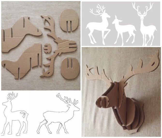 Поделка олень из картона
