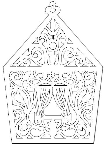 Ажурное вырезание домиков