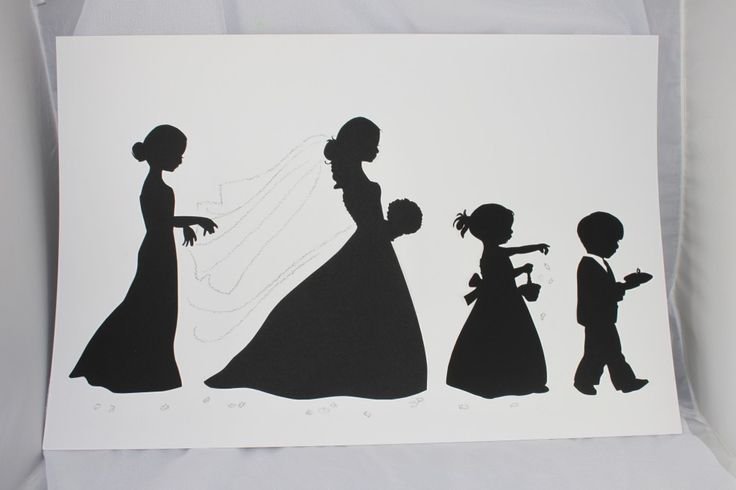 Вырезать из бумаги силуэты