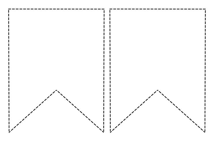Трафареты флажков на гирлянду