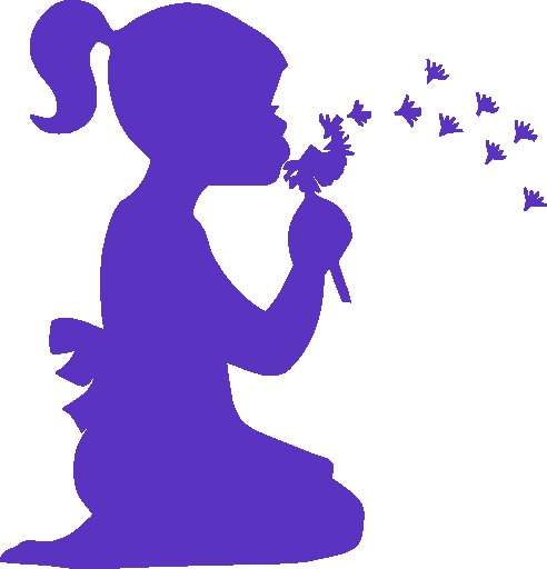 Трафарет на окно девочка