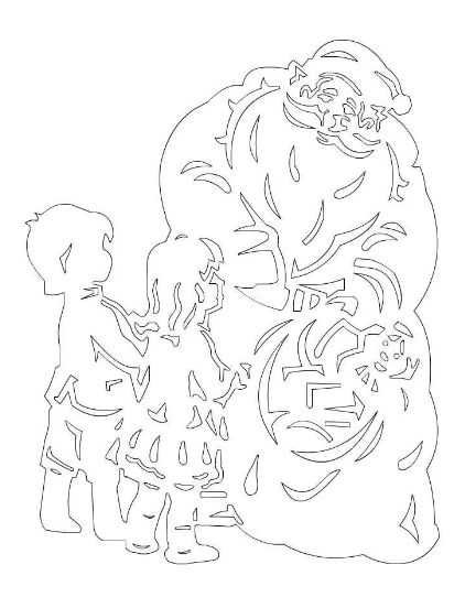 Вытынанки на окна новогодние