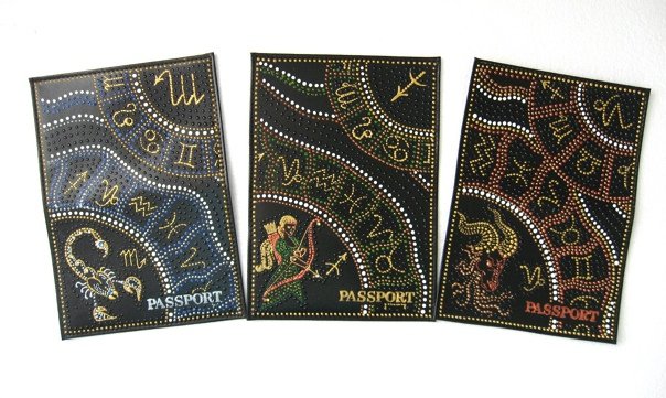 Роспись обложек для паспорта акрилом