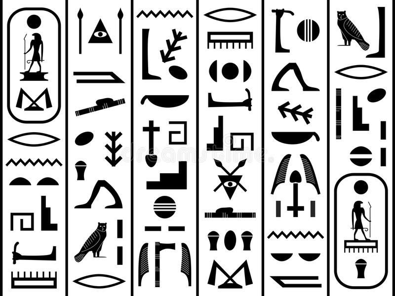Иероглифы древнего Египта рисунок